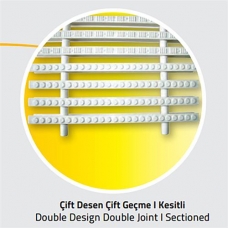 25 cm Çift Desen Çift Geçme