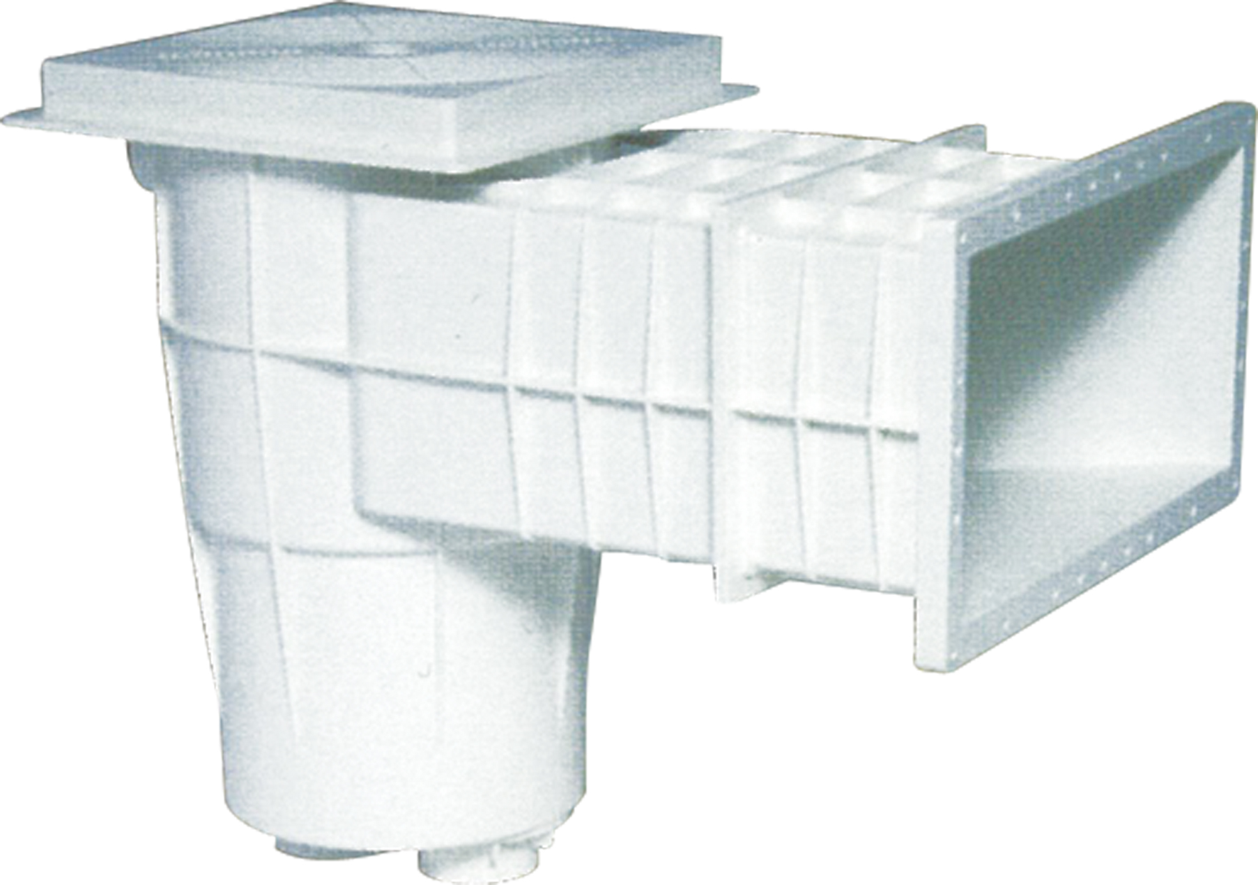 Standart Uzatma Ağızlı Lineer Havuzlar İçin Kare Kapak Skimmer (+10) Yüzer Kapaklı