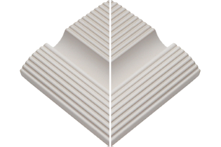 Çizgili Sırsız Dış Köşe Tutamağı 122x122x20 mm