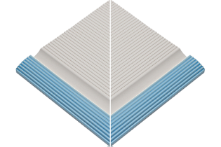 Çizgili Havuz Mavisi Dış Köşe Tutamağı 245x245x20 mm