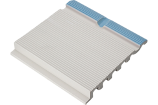 Çizgili Havuz Mavisi Oluklu Profilli Tutamak 245x245x20 mm