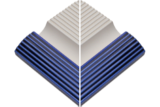 Çizgili Kobalt Mavisi Dış Köşe Tutamağı 122x122x20 mm