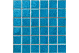 Porselen Mozaik Format 50x50 mm Yaprak 306x306 mm Koyu Havuz Mavisi Seramik