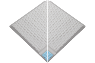 Pötigen Havuz Mavisi Profilli İç Köşe 245x245x20 mm