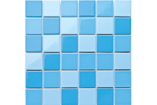 Porselen Mozaik Format 50x50 mm Yaprak 306x306 mm Havuz Mavisi Seramik