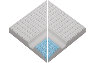 Pötigen Havuz Mavisi Oluklu Tutamak 122x122x20 mm