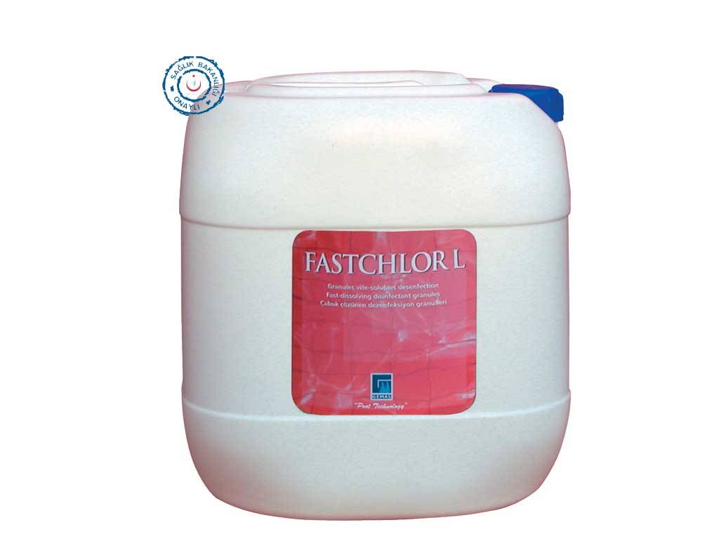 ''Fastchlor L'' Sodyum Hipoklorit, %12 Klor İçeriği. 30 l / 36 Kg