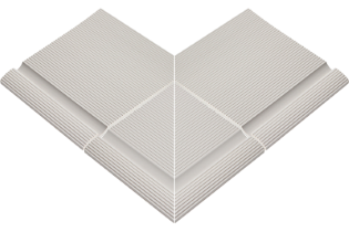 Çizgili Sırsız Dış Köşe Tutamak 295x245x20 mm