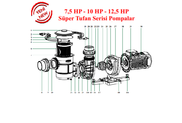Süper Tufan Serisi Motor Bağlantısı Cıvatası No:29