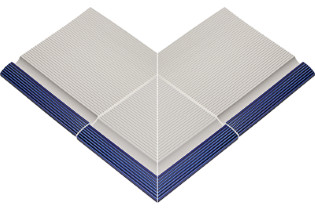 Çizgili Kobalt Mavisi İç Köşe Tutamağı 295x245x20 mm