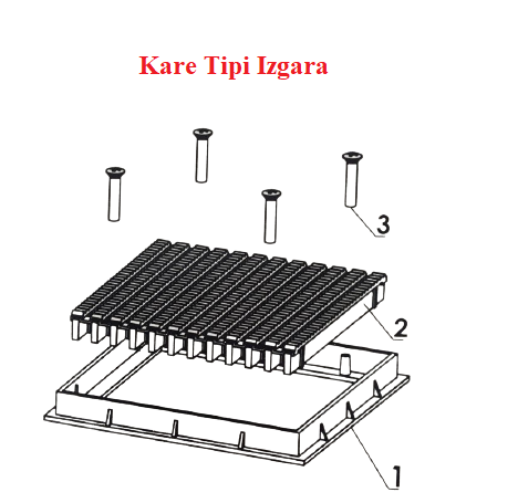 Kare Tipi Izgara Izgara No:2